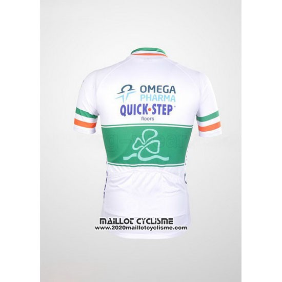 2012 Maillot Ciclismo Omega Pharma Quick Step Champion Irlandese Manches Courtes et Cuissard